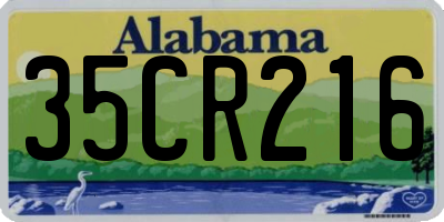 AL license plate 35CR216