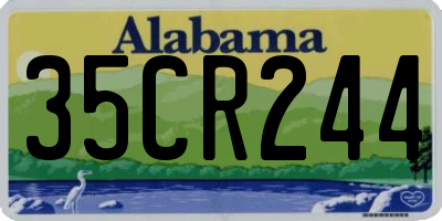 AL license plate 35CR244