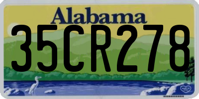 AL license plate 35CR278