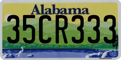 AL license plate 35CR333