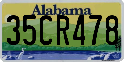 AL license plate 35CR478