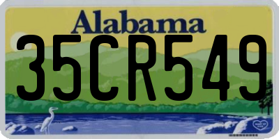 AL license plate 35CR549