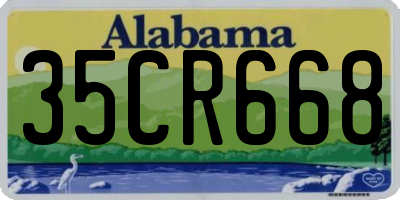 AL license plate 35CR668