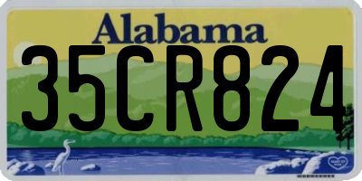 AL license plate 35CR824