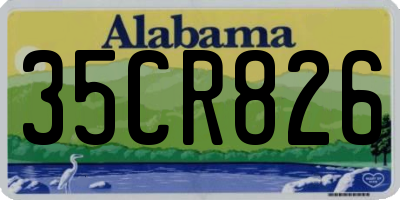 AL license plate 35CR826