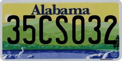 AL license plate 35CS032
