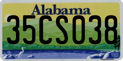 AL license plate 35CS038