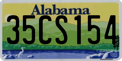 AL license plate 35CS154