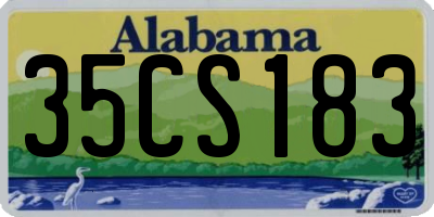 AL license plate 35CS183