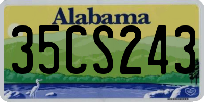 AL license plate 35CS243
