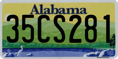 AL license plate 35CS281