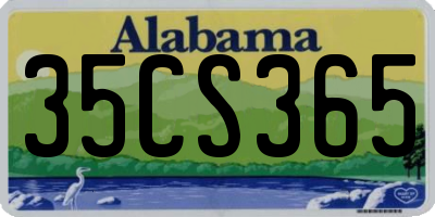 AL license plate 35CS365