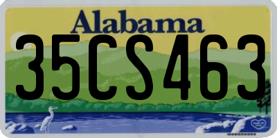 AL license plate 35CS463