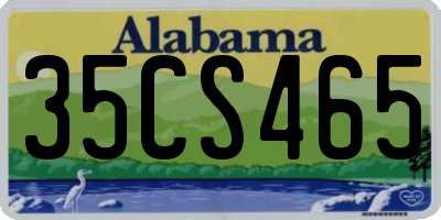 AL license plate 35CS465