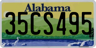 AL license plate 35CS495