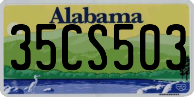 AL license plate 35CS503