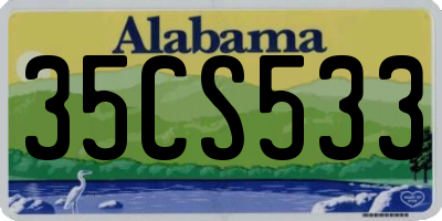 AL license plate 35CS533