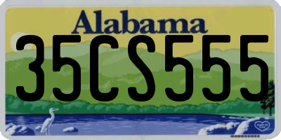 AL license plate 35CS555