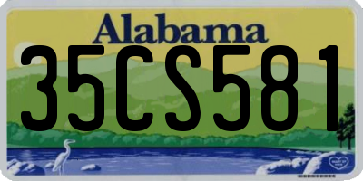 AL license plate 35CS581