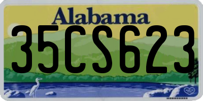 AL license plate 35CS623