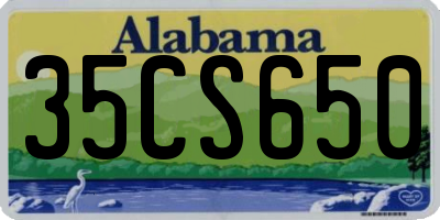 AL license plate 35CS650
