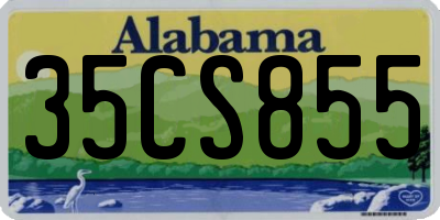 AL license plate 35CS855