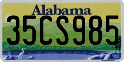 AL license plate 35CS985