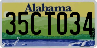 AL license plate 35CT034
