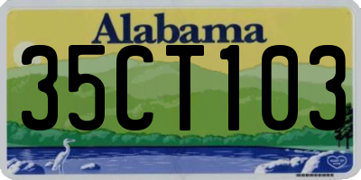 AL license plate 35CT103