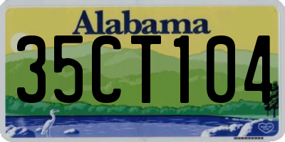 AL license plate 35CT104