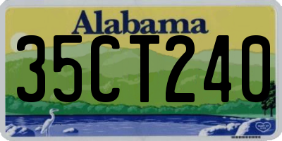 AL license plate 35CT240