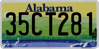 AL license plate 35CT281
