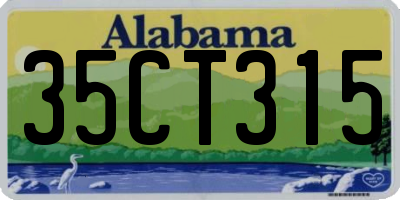 AL license plate 35CT315