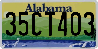 AL license plate 35CT403
