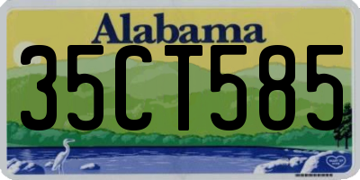 AL license plate 35CT585