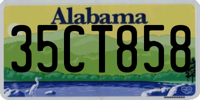 AL license plate 35CT858