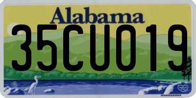 AL license plate 35CU019