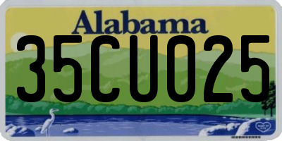 AL license plate 35CU025