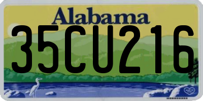 AL license plate 35CU216