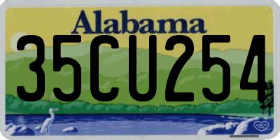 AL license plate 35CU254