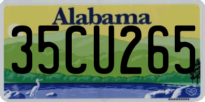 AL license plate 35CU265