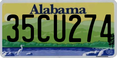 AL license plate 35CU274