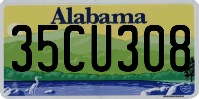 AL license plate 35CU308