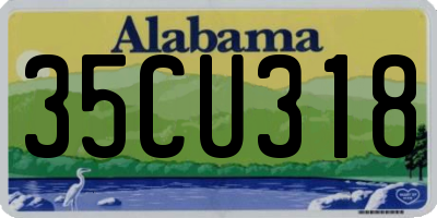 AL license plate 35CU318