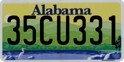 AL license plate 35CU331