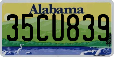 AL license plate 35CU839