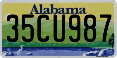 AL license plate 35CU987