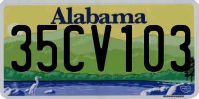 AL license plate 35CV103