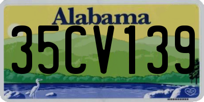 AL license plate 35CV139