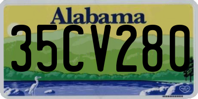 AL license plate 35CV280